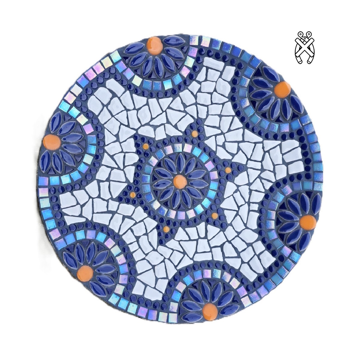 Mozaiek schaal Solutio Blauw/Wit