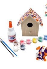 Knutselpakket Vogelhuisje Paars-Oranje-Wit