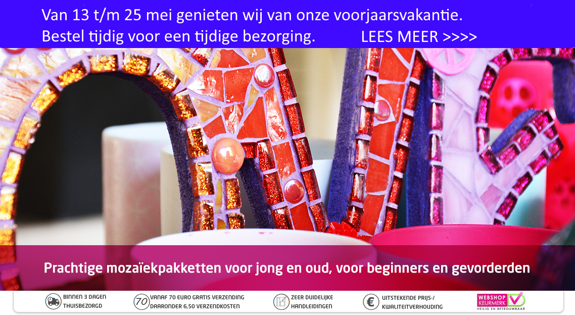 Complete mozaïekpakketten voor kinderen en volwassenen