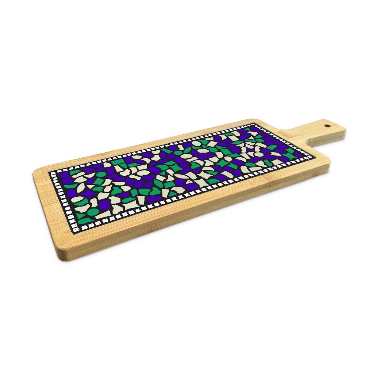 Borrelplank W Creme-Donkergroen-Donkerblauw AC Mozaïek pakket
