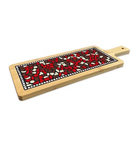 Borrelplank W Rood-Bruin-Creme AC Mozaïek pakket