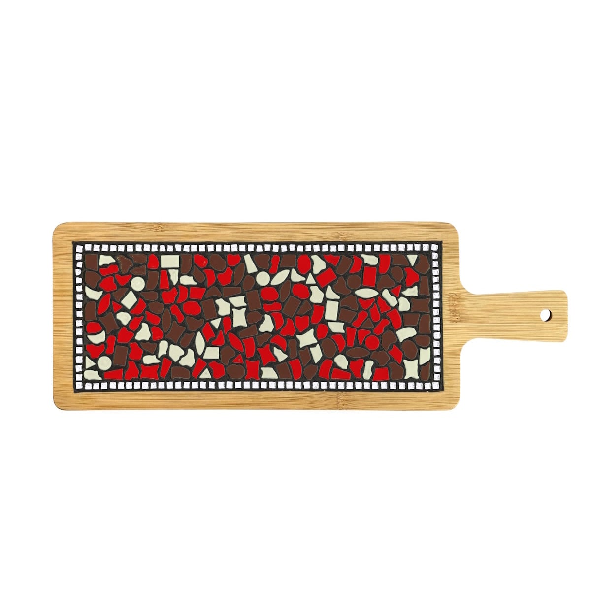 Borrelplank W Rood-Bruin-Creme AC Mozaïek pakket