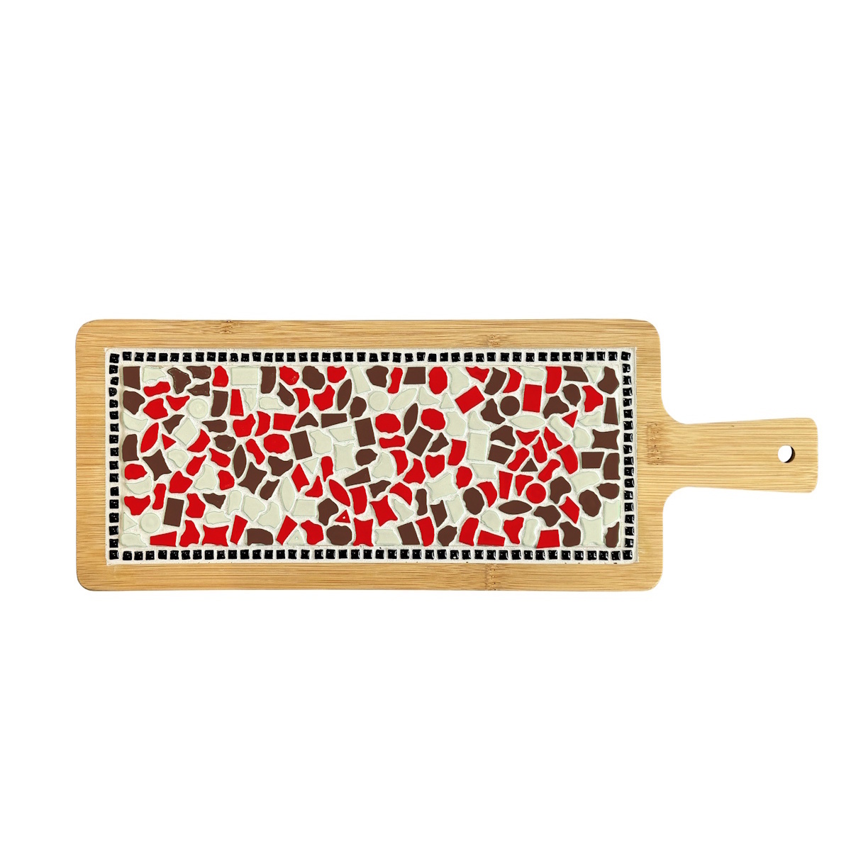 Borrelplank Z Rood-Bruin-Creme ZG Mozaïek pakket