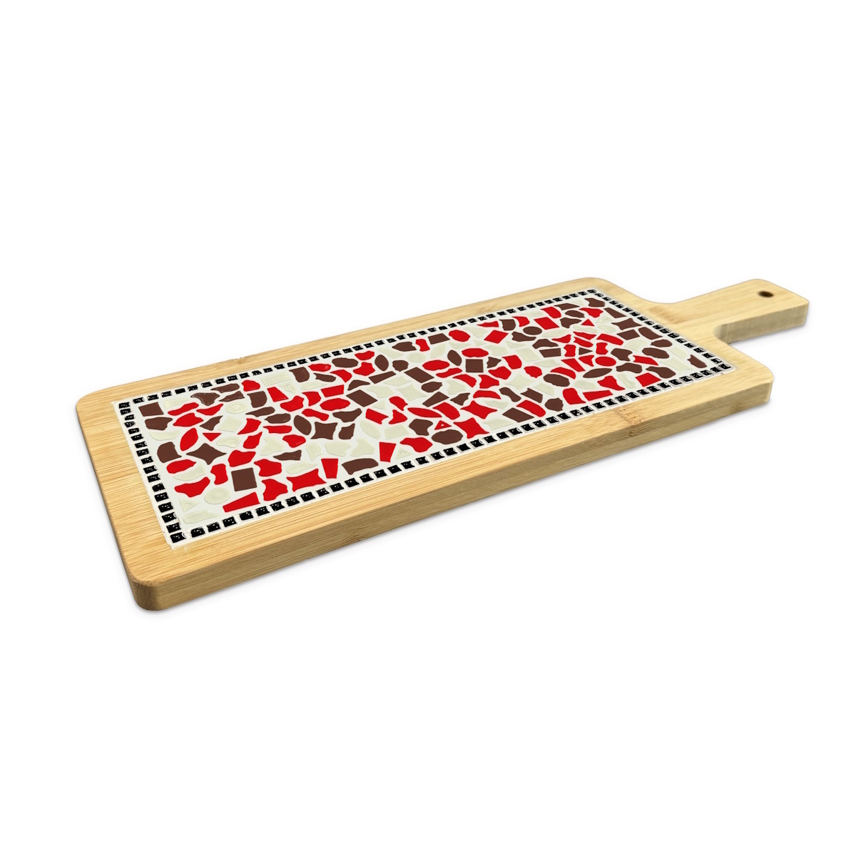 Borrelplank Z Rood-Bruin-Creme ZG Mozaïek pakket