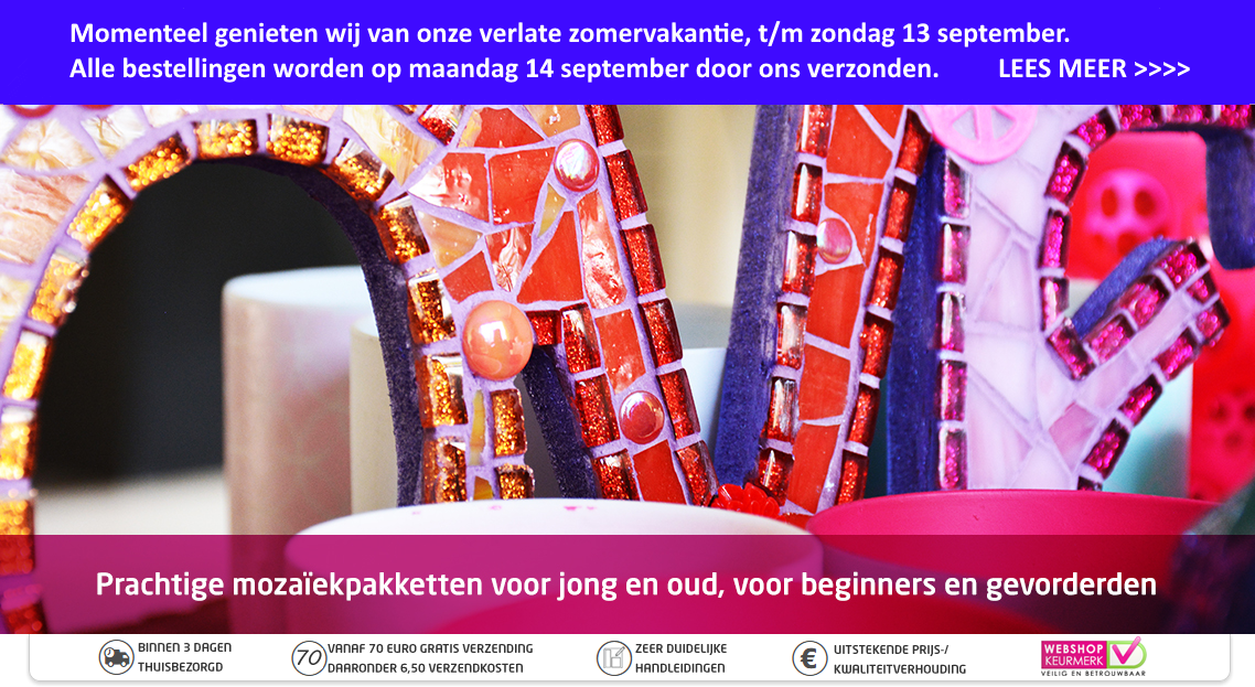 Complete mozaïekpakketten voor kinderen en volwassenen