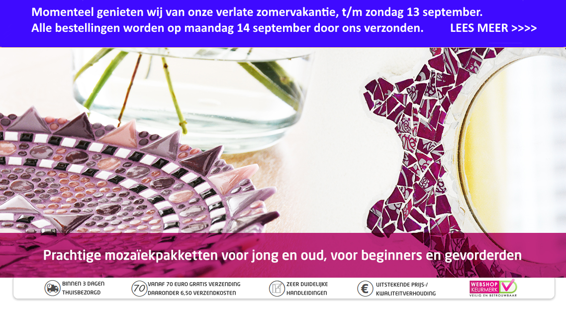Complete mozaïekpakketten voor kinderen en volwassenen