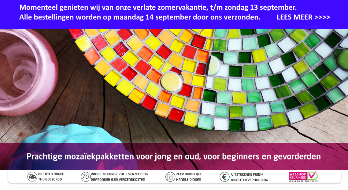 Complete mozaïekpakketten voor kinderen en volwassenen