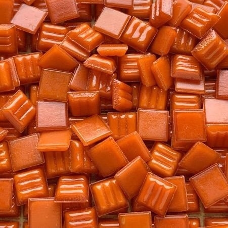 Glas-mozaieksteentjes 1x1 cm ca. 200 stuks Oranje