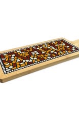 Borrelplank W Bruin-Oranje-Creme AC Mozaïek pakket