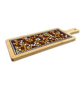 Borrelplank W Bruin-Oranje-Creme AC Mozaïek pakket