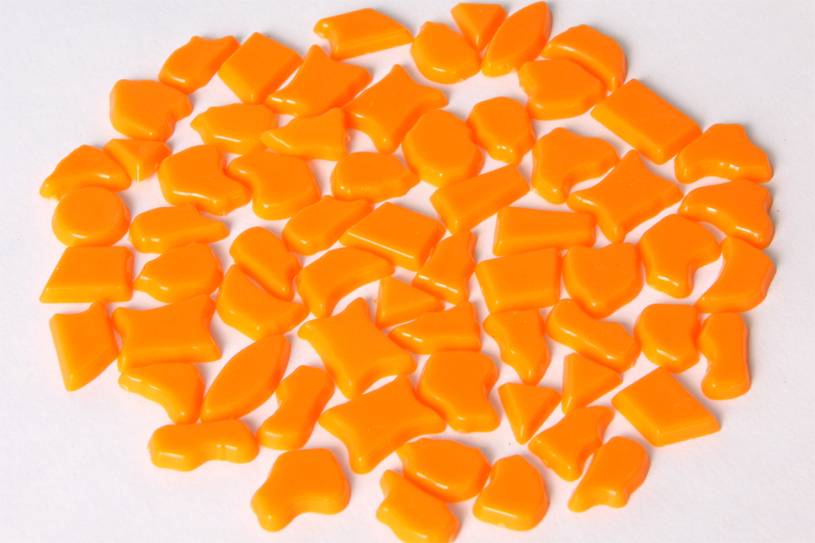 Kunststof mozaieksteentjes ca. 500 gram ORANJE