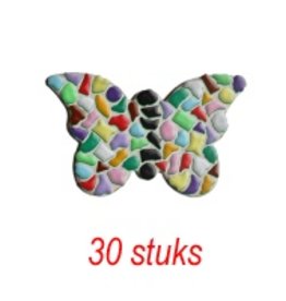 Vlinder 30 stuks mozaiekpakket