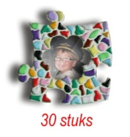 Mini-fotolijstjes 30 stuks Bloem mozaiekpakket MIX