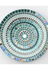 Mozaiek schaal Glorie zilver-turquoise
