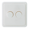 ED-10008 Duo dimmer knob matching PEHA incl. central plate and frame