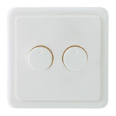 ED-10008 Duo dimmerknop passend in PEHA incl. centraalplaat en raamwerk