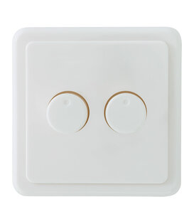 ED-10008 Duo dimmer knob matching PEHA incl. central plate and frame