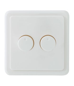 ED-10008 Duo dimmerknop passend in PEHA incl. centraalplaat en raamwerk