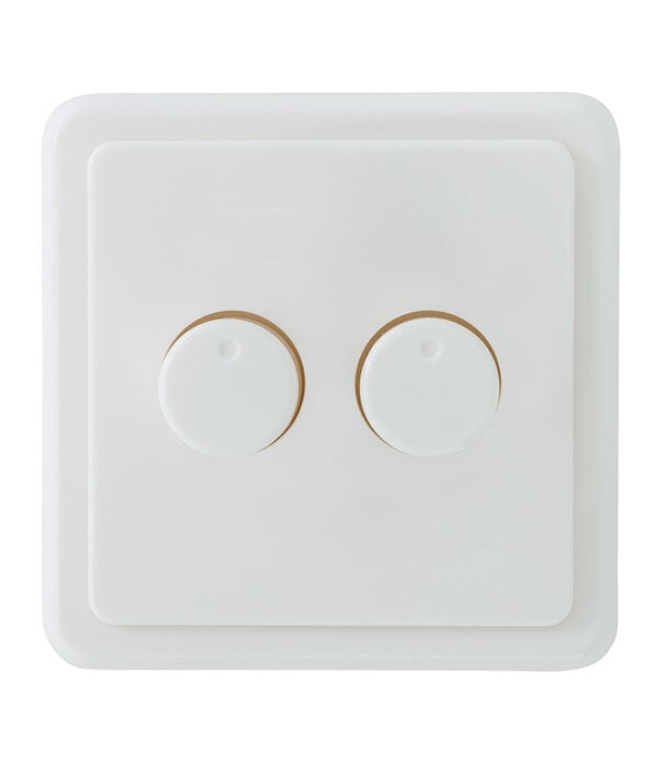 ED-10008 Bouton de gradation duo assorti à PEHA, y compris la plaque centrale et le cadre