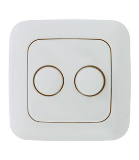 ED-10003 Duo dimmer button suitable for Busch-Jaeger Reflex SI incl. central plate and frame