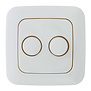 ED-10003 Duo dimmerknop passend in Busch-Jaeger Reflex SI incl. centraalplaat en raamwerk