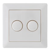 ED-10005 Duo dimmerknop passend in GIRA/JUNG/Merten incl. centraalplaat en raamwerk