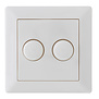 ED-10005 Duo dimmerknop passend in GIRA/JUNG/Merten incl. centraalplaat en raamwerk