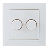 ED-10004 Duo dimmer button suitable for Berker S1 incl. central plate and frame