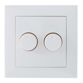 ED-10004 Duo dimmerknop passend in Berker S1 incl. centraalplaat en raamwerk