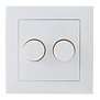 ED-10004 Duo dimmerknop passend in Berker S1 incl. centraalplaat en raamwerk