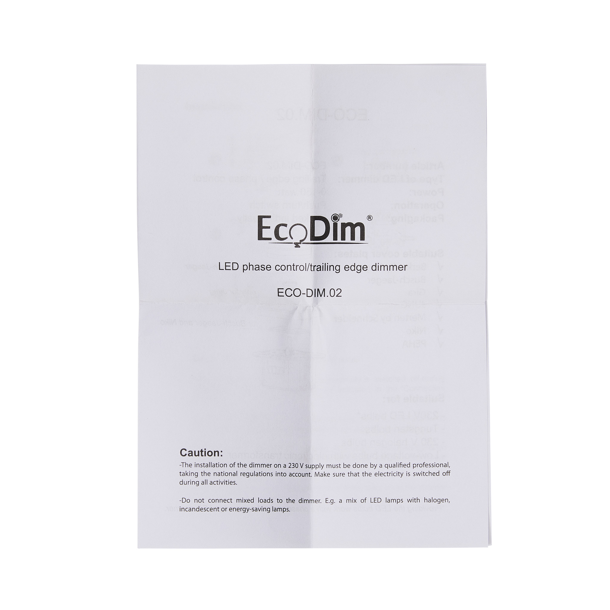 ECO-DIM.02 Led-Dimmer universal 0-150W (RC)