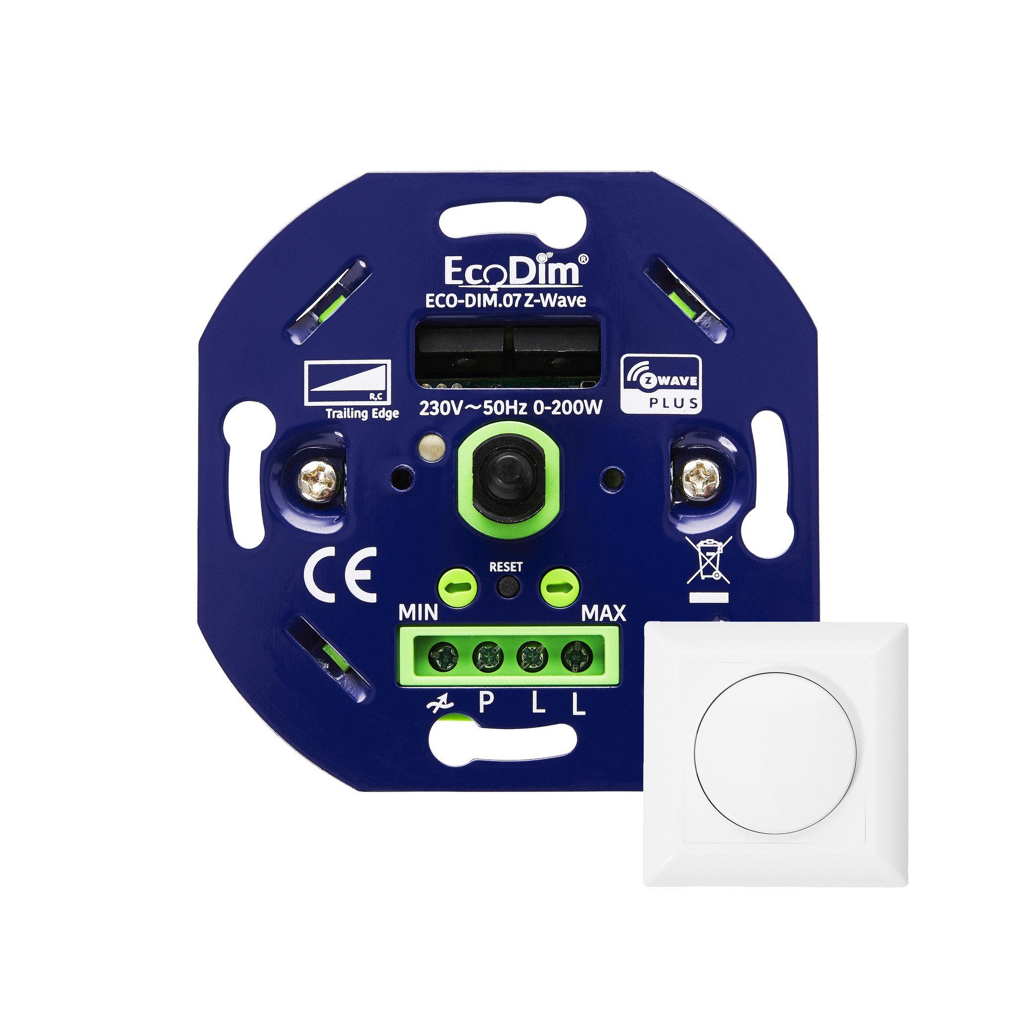 ECODIM.07 Led dimmer ZWave Pro druk/draai 0150W EcoDim