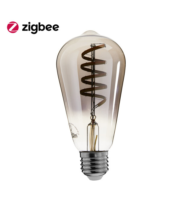 ED-10033 Zigbee led filament lamp dimmable E27, edison ST64, Smokey 2000K-4000K