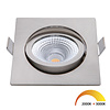 ED-10027 Led-Einbaustrahler kleine Einbautiefe IP54 gedimmt bis warm, quadratisch, gebürstetes Nickel, 75mm