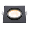 ED-10026 Spot à Led encastré petite profondeur IP54 dim to warm, carré, noir, 75mm