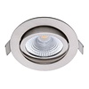 ED-10030 Spot à Led encastré petit profondeur IP54 blanc chaud, rond, nickel brossé, 75mm