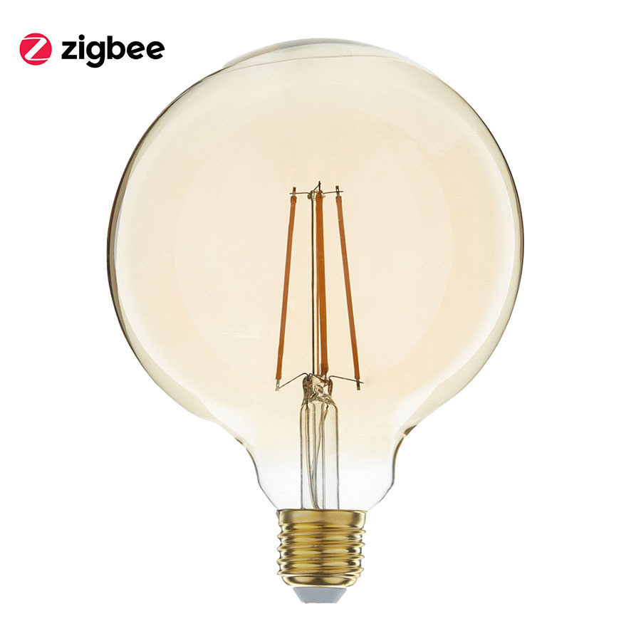 ED10042 Zigbee led filament lamp dimbaar E27, globe G125, flame 2200K