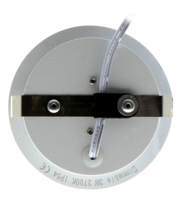 ED-10044 Spot à led pour meubles, petit encastré IP54 blanc chaud, rond, blanc, 55mm