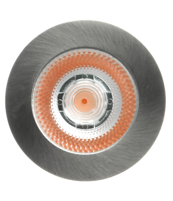 ED-10045 Spot à led pour meubles, petit encastré IP54 blanc chaud, rond, nickel brossé, 55mm