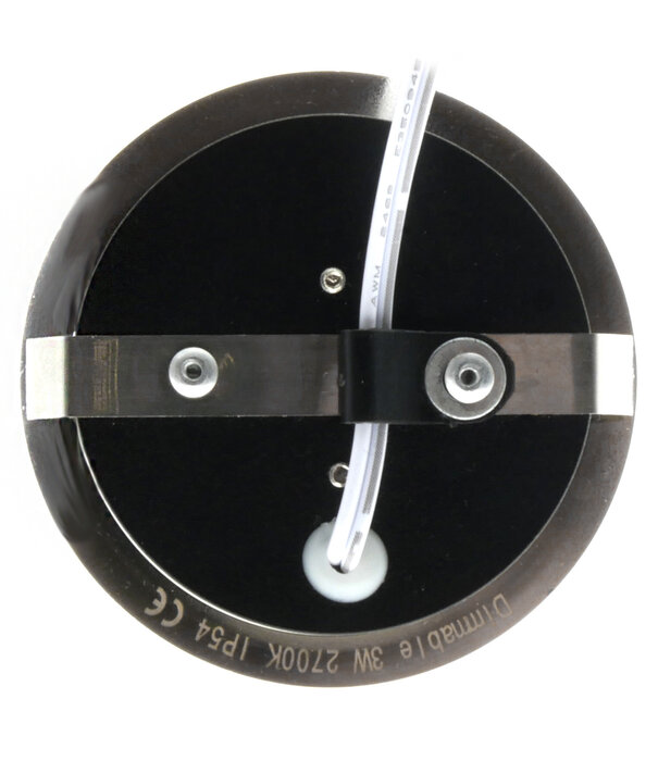 ED-10045 Spot à led pour meubles, petit encastré IP54 blanc chaud, rond, nickel brossé, 55mm
