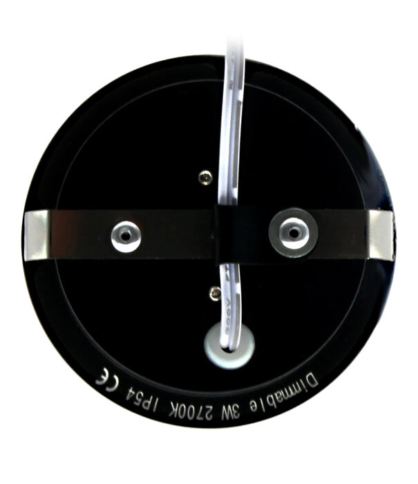ED-10046 Spot à led pour meubles, petit encastré IP54 blanc chaud, rond, noir, 55mm