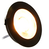 ED-10046 Spot à led pour meubles, petit encastré IP54 blanc chaud, rond, noir, 55mm