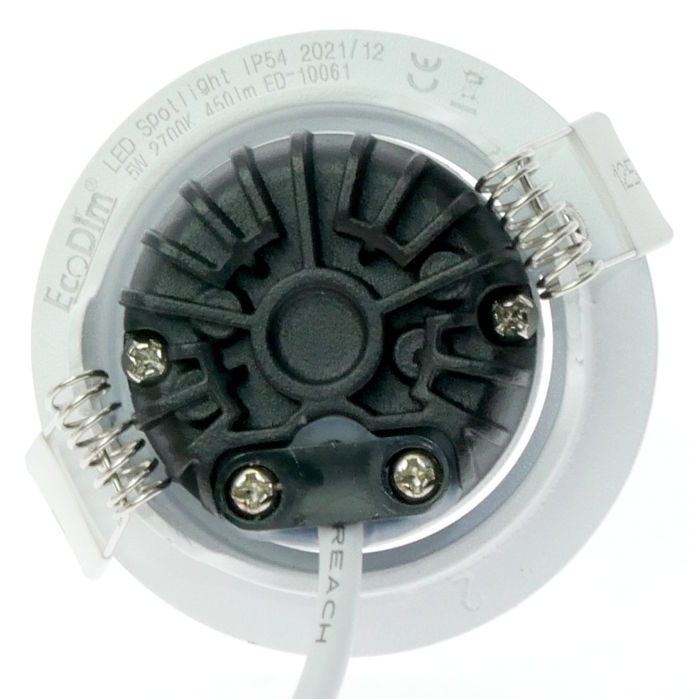 ED-10058 Led recessed spotlight small recessed depth IP54 dim to warm, round, white, 55mm