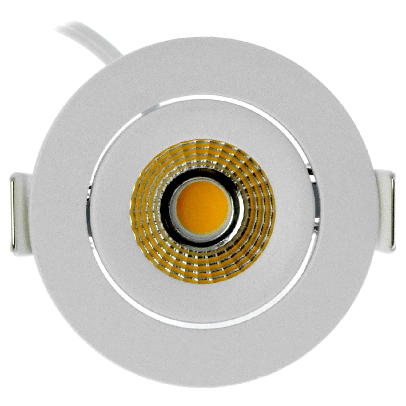 ED-10061 Spot encastré à diodes électroluminescentes petit encastrement IP54 blanc chaud, rond, blanc, 55mm