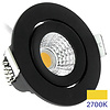 ED-10062 Led recessed spotlight small recessed depth IP54 warm white, round, black, 55mm