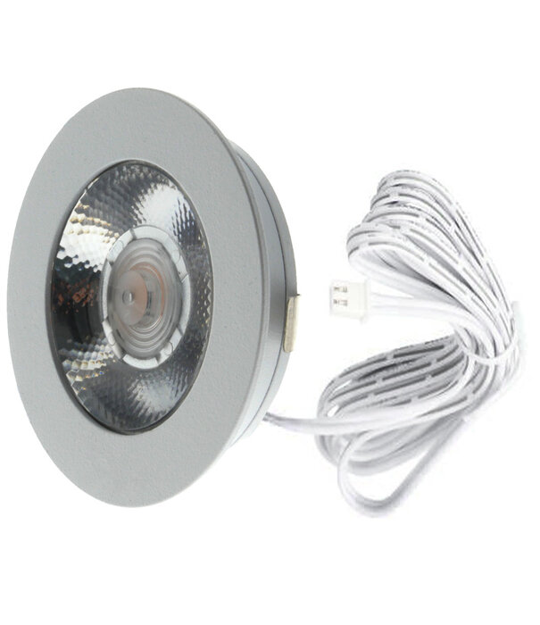 ED-10044 Spot à led pour meubles, petit encastré IP54 blanc chaud, rond, blanc, 55mm