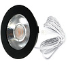 ED-10046 Spot à led pour meubles, petit encastré IP54 blanc chaud, rond, noir, 55mm