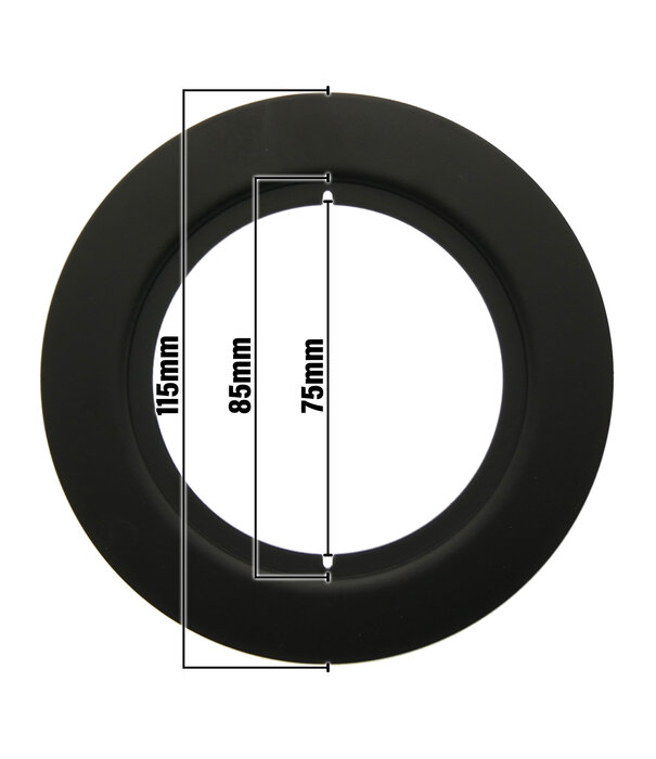 ED-10036 Anneau de rembourrage spotlight rond noir