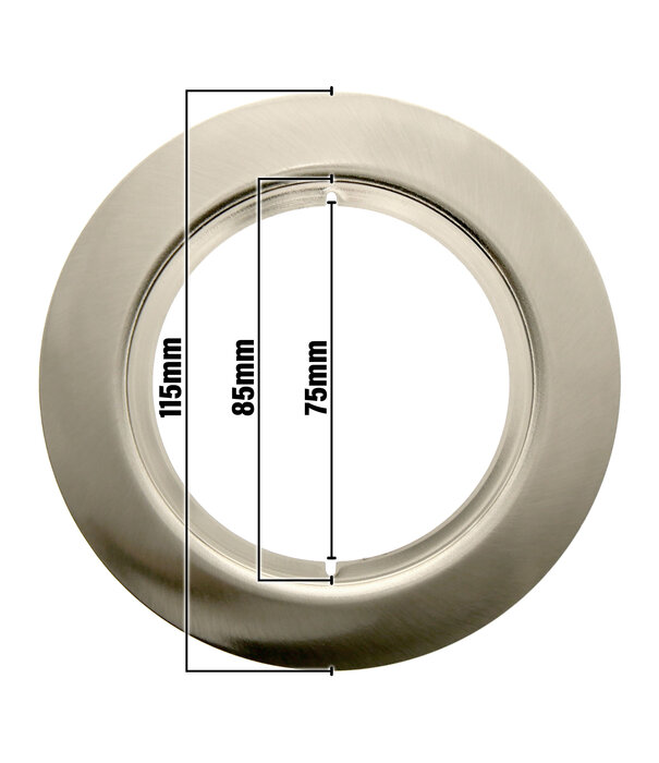 ED-10037 Anneau de rembourrage spotlight rond nickel