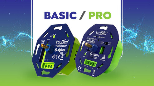 What are the differences between the ECO-DIM.07 Zigbee Basic and ECO-DIM.07 Zigbee Pro?